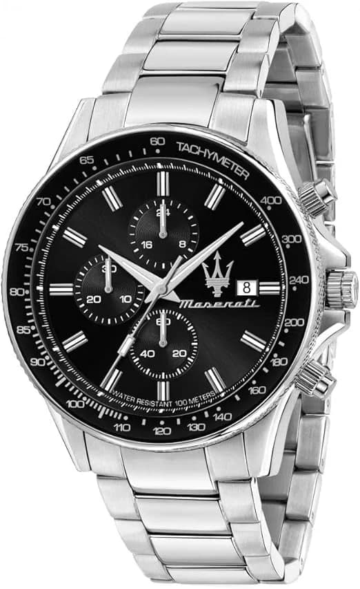 Montre Maserati R8873640015 homme cadran noir bracelet acier