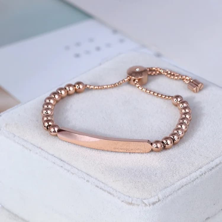 Bracelet Michael Kors Heritage MKJ5591791 en acier inoxydable doré or rose vue 7