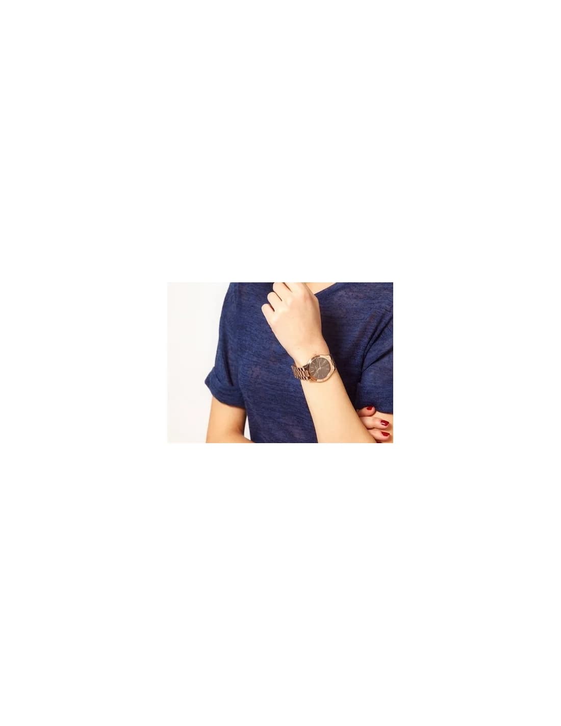 Michael Kors Runway MK3181 Brown Dial Rose Gold-Tone Stainless Steel Watch vue 5