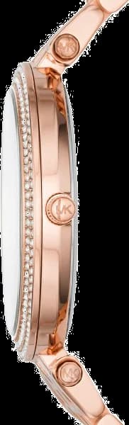 Gros plan sur le cadran violet de la Michael Kors MK3400