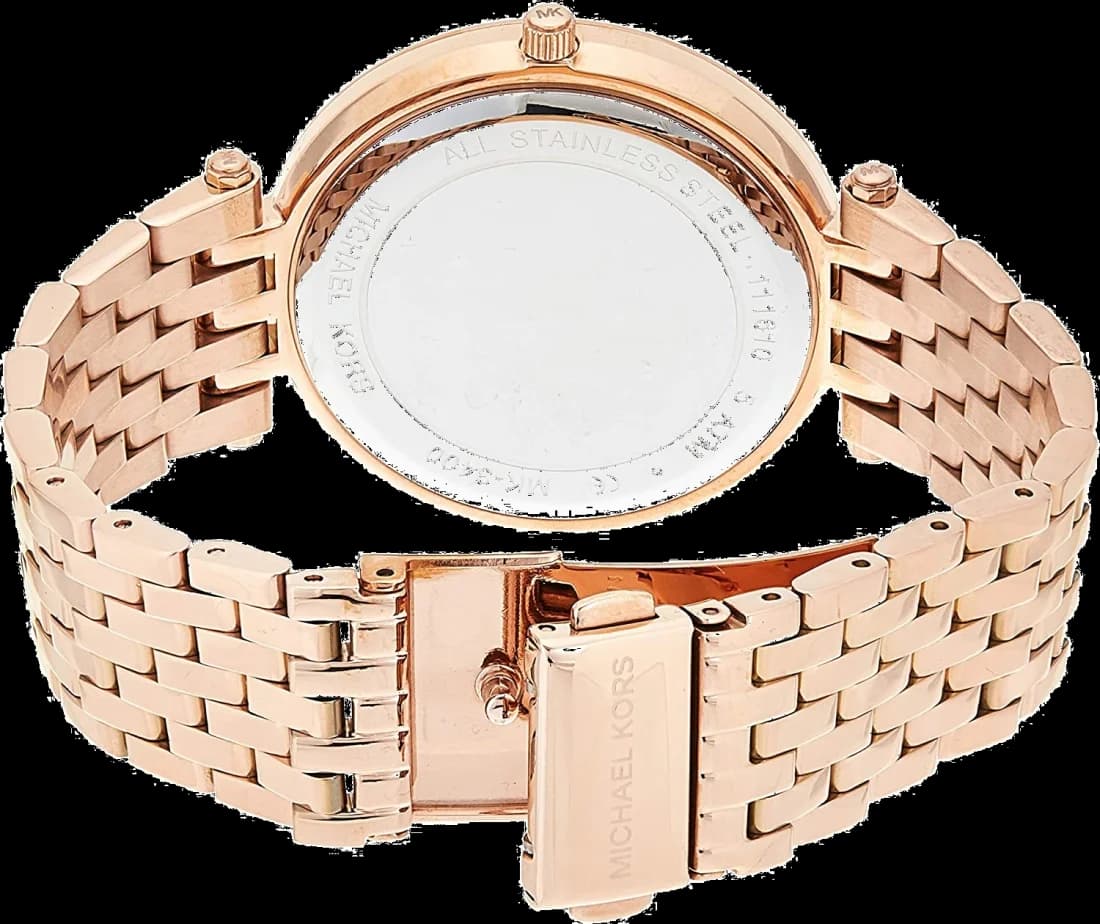 Michael Kors MK3400 Rose Gold and Violet Dial Watch vue 5