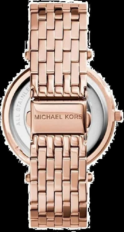 Montre Michael Kors MK3439 en Acier Or Rose avec Lunette Sertie de Brillants vue 4