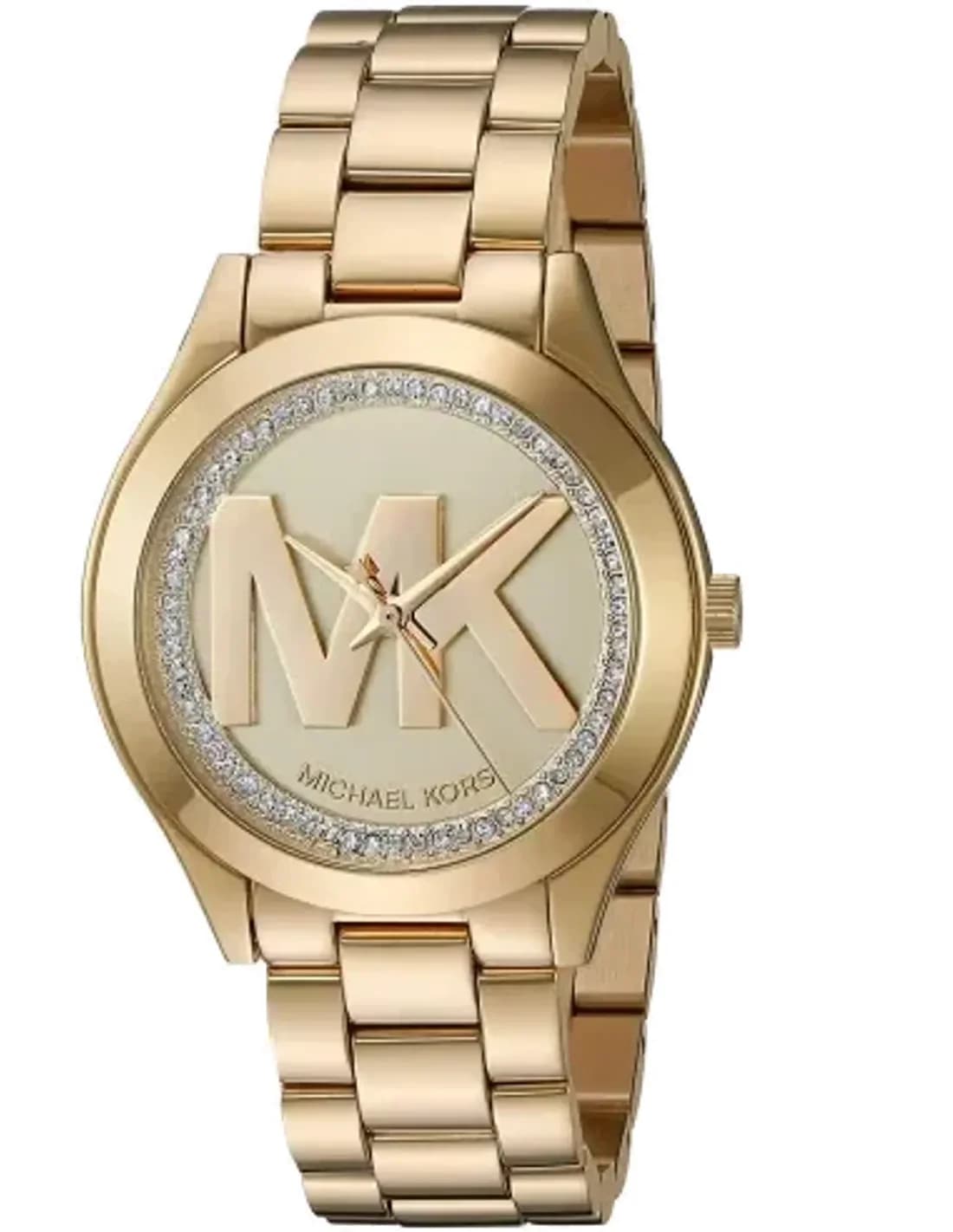 Montre Michael Kors MK3477 Runway en Acier Doré Jaune 42 mm vue 2