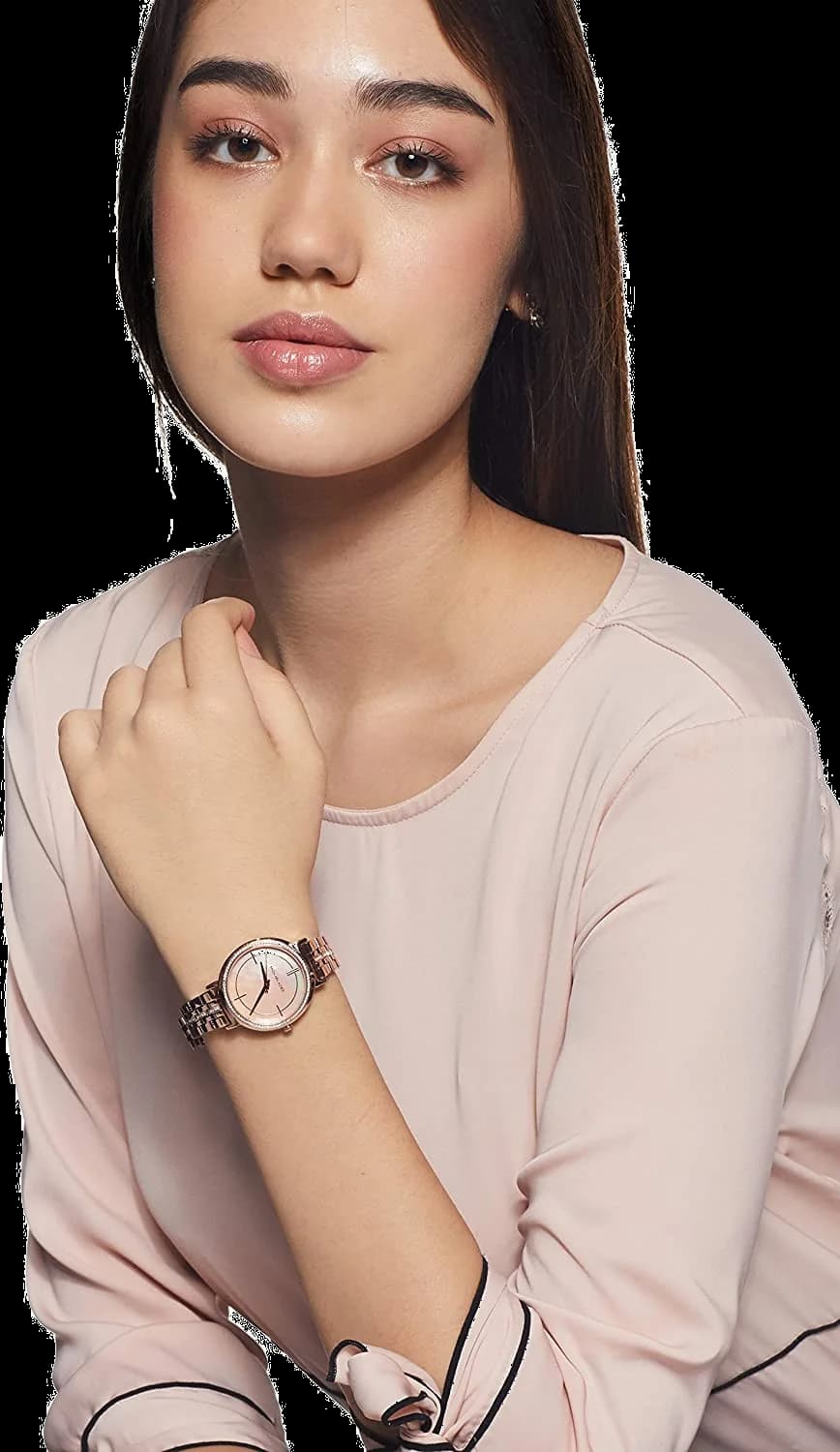 Montre Femme Michael Kors Cinthia MK3643 Or Rose vue 4