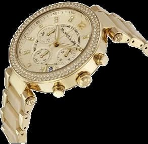 Gros plan sur le cadran or de la Michael Kors MK5632
