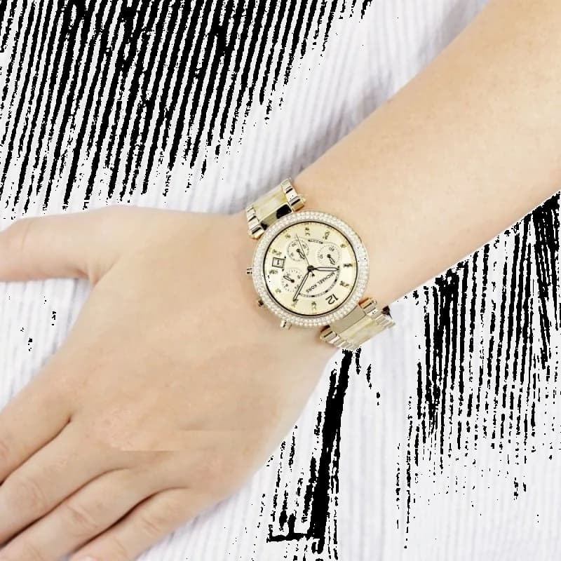 Montre Michael Kors MK5632 Bracelet Acétate et Acier Doré vue 5