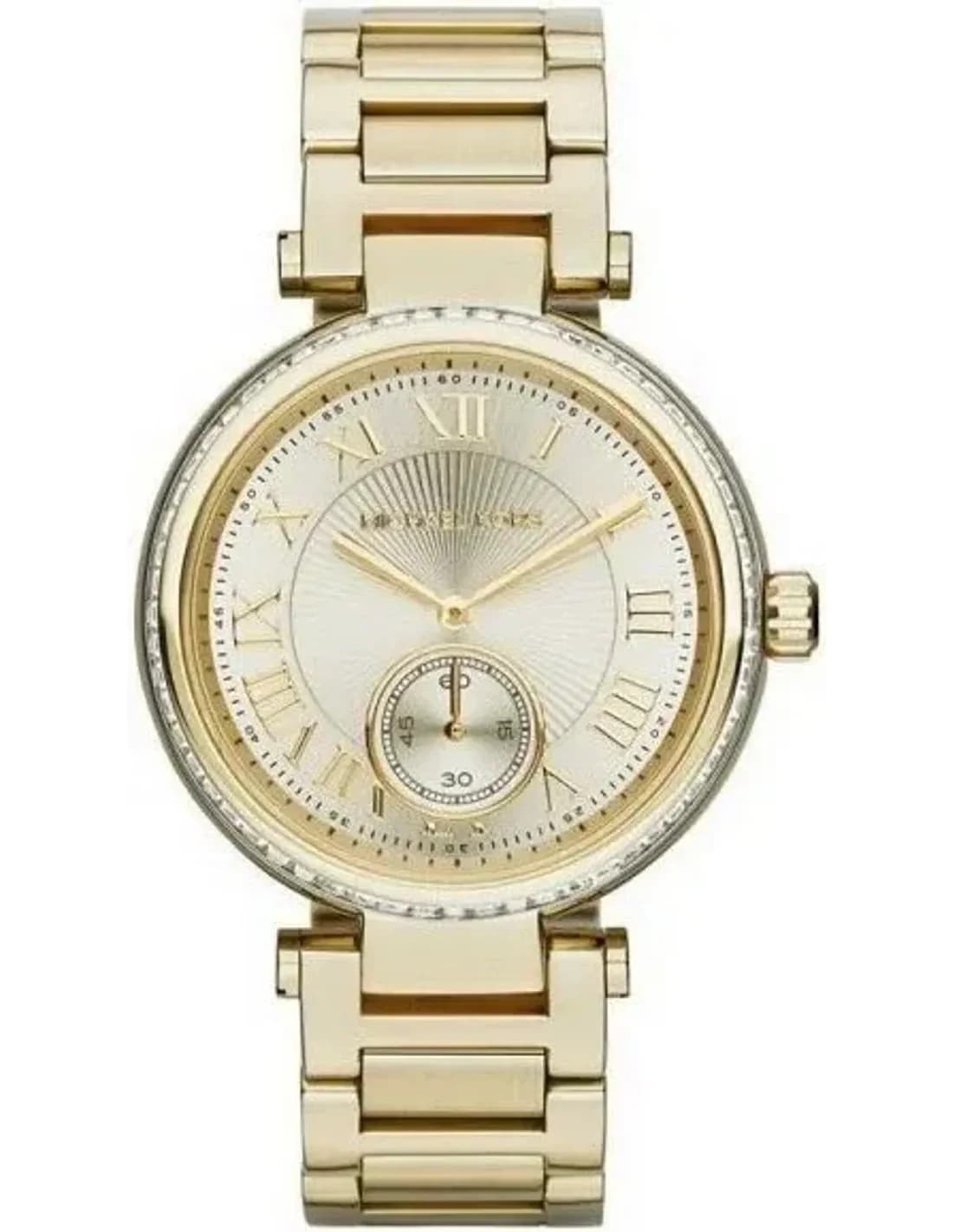 Montre Michael Kors MK5867 en Acier Doré avec Cadran Champagne et Strass vue 2