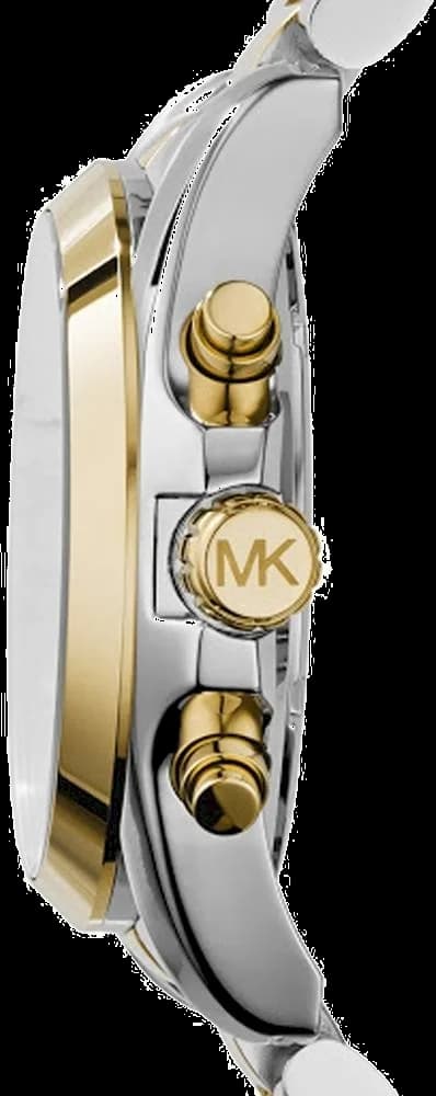 Gros plan sur le cadran bleu de la Michael Kors MK6165