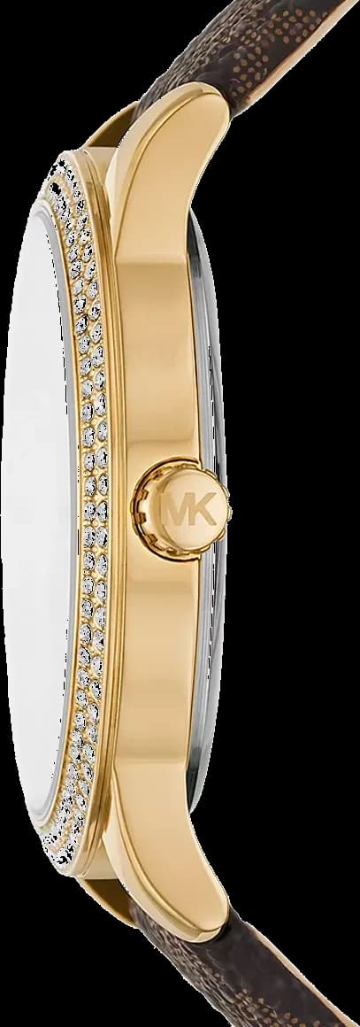 Michael Kors MK6966 Tibby Multifunction Brown Leather Strap Watch vue 4