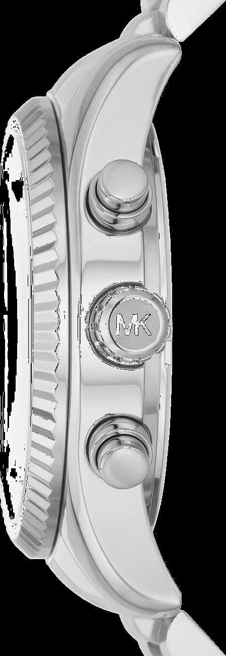 Gros plan sur le cadran bleu de la Michael Kors MK7215
