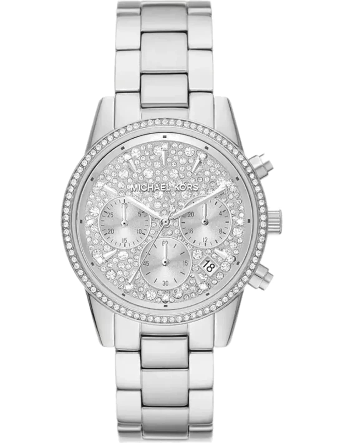 Michael Kors MK7301 vue de côté, bracelet acier