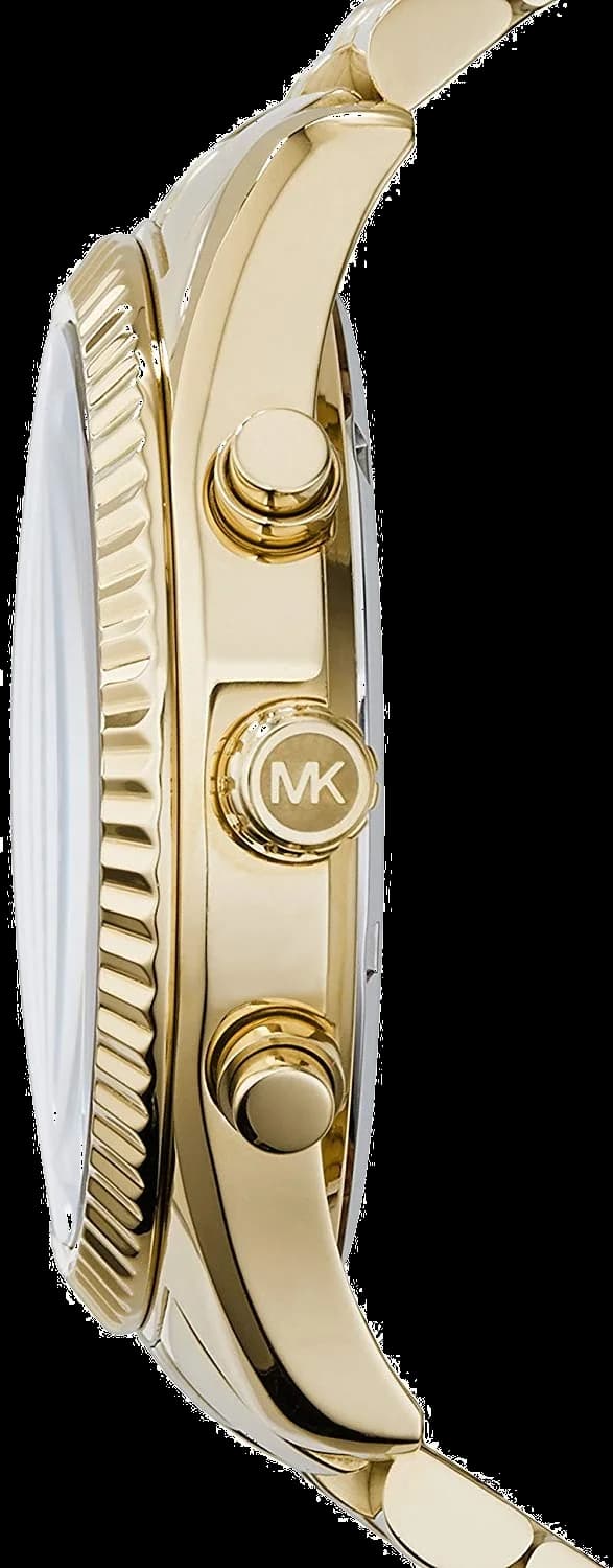 Gros plan sur le cadran noir de la Michael Kors MK8286