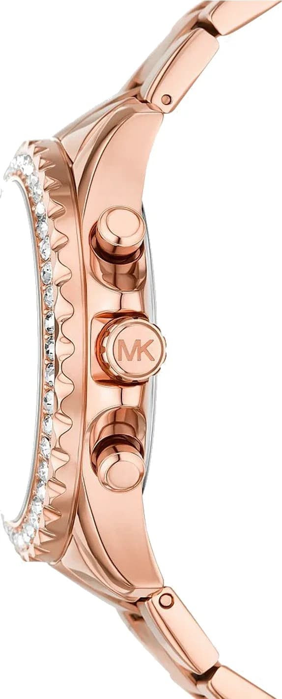 Michael Kors MKO1131 vue de côté, bracelet acier