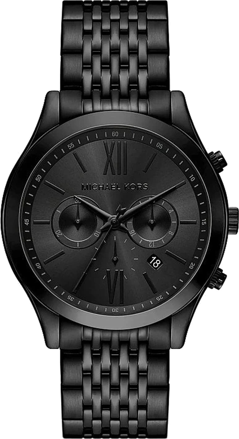 Montre Michael Kors MKO1211 femme cadran noir bracelet acier