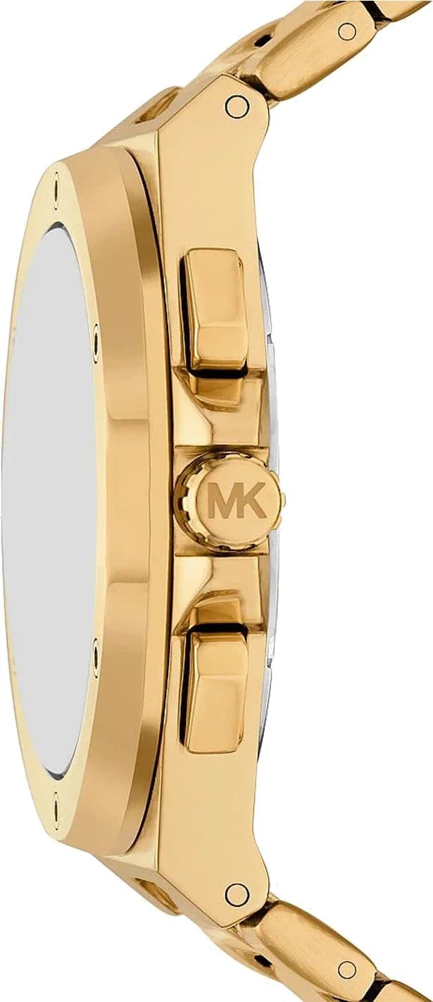 Gros plan sur le cadran noir de la Michael Kors MKO1236