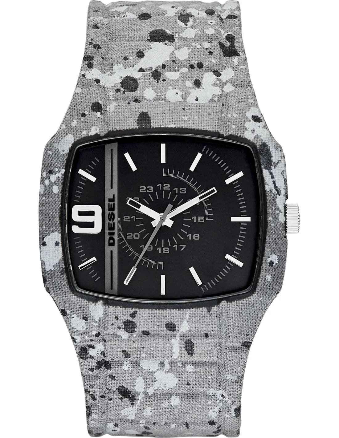 Montre Diesel DZ1686 homme cadran noir bracelet silicone