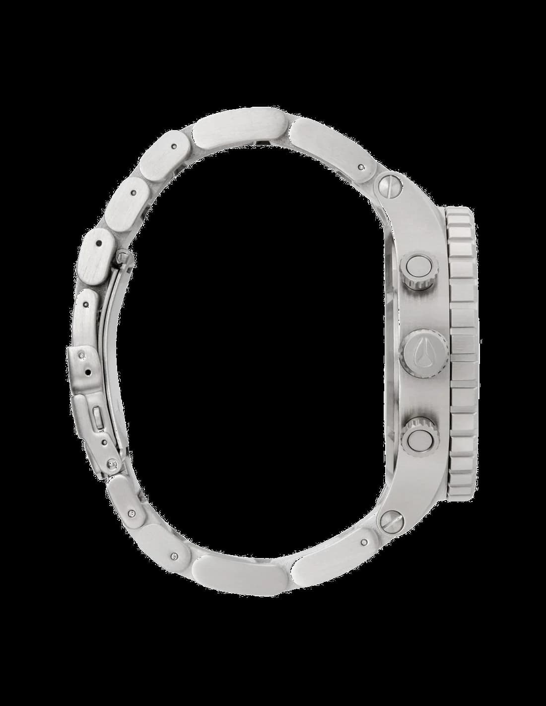 Gros plan sur le cadran blanc de la Nixon A083-100