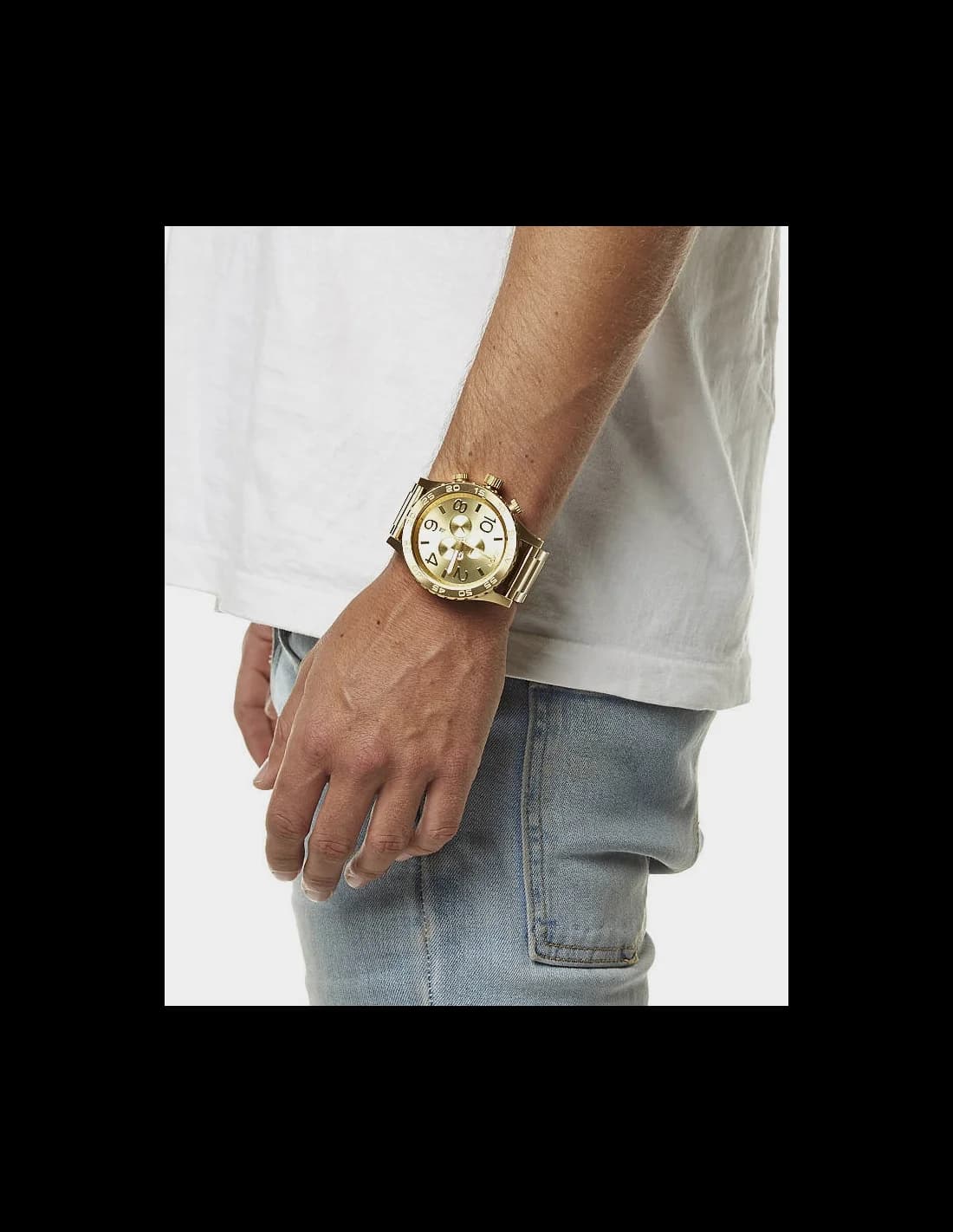 Montre Homme Nixon The 51-30 Chrono A083-502 Acier doré vue 5