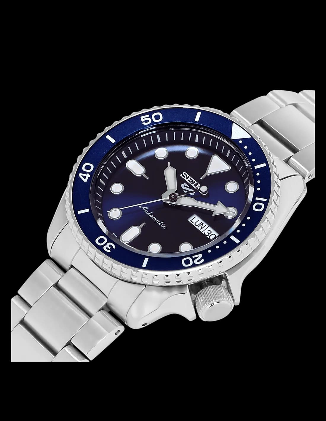 Montre Seiko SRPD51K1 homme détail cadran bleu