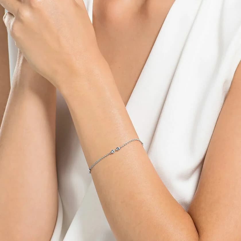 Bracelet Swarovski Remix 5432774 plaqué rhodium cristaux blancs vue 4