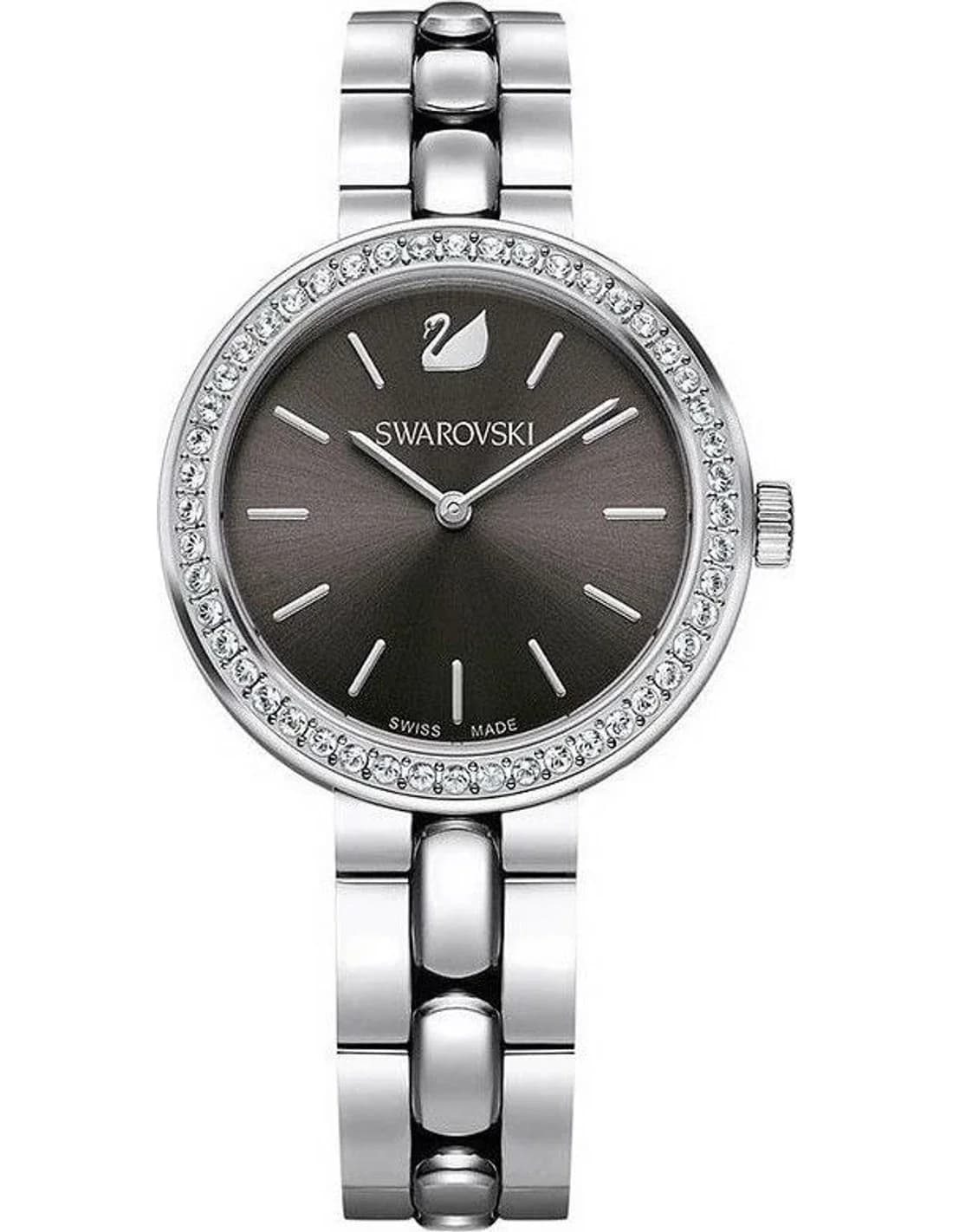 Swarovski 5213681 montre femme, cadran gris sur bracelet acier argenté