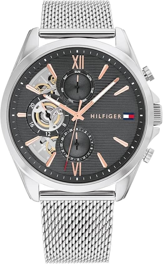 Montre Tommy Hilfiger 1710646 homme cadran gris bracelet acier