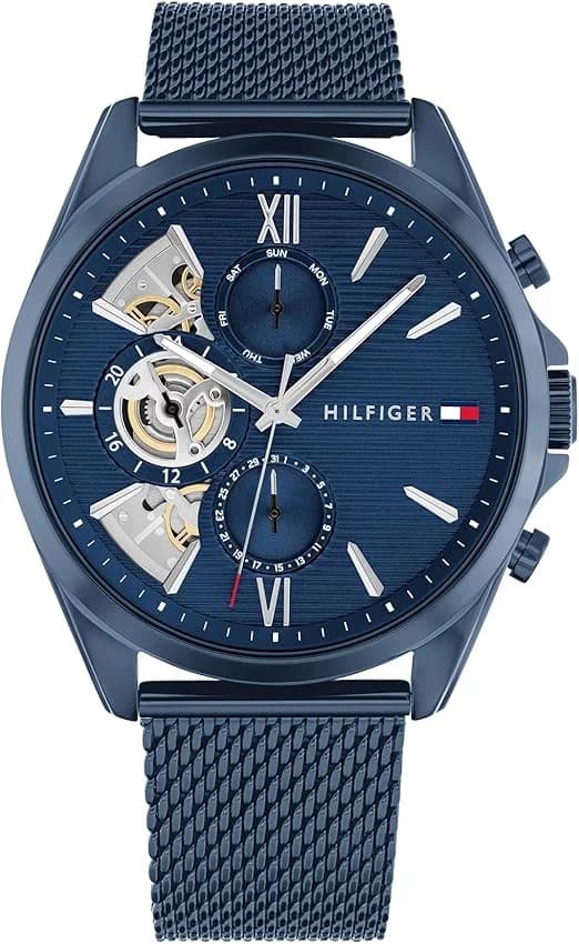 Montre Tommy Hilfiger 1710648 homme cadran bleu bracelet acier