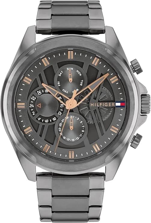 Montre Tommy Hilfiger 1710657 homme cadran gris bracelet acier