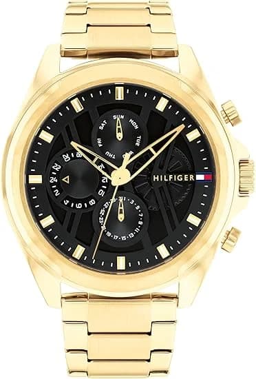 Montre Tommy Hilfiger 1710658 homme cadran noir bracelet acier