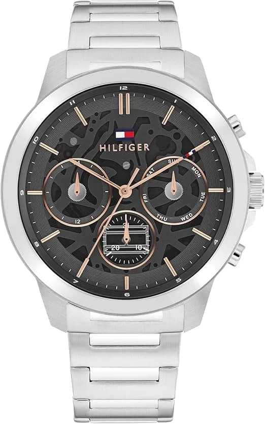 Montre Tommy Hilfiger 1710683 homme cadran gris bracelet acier