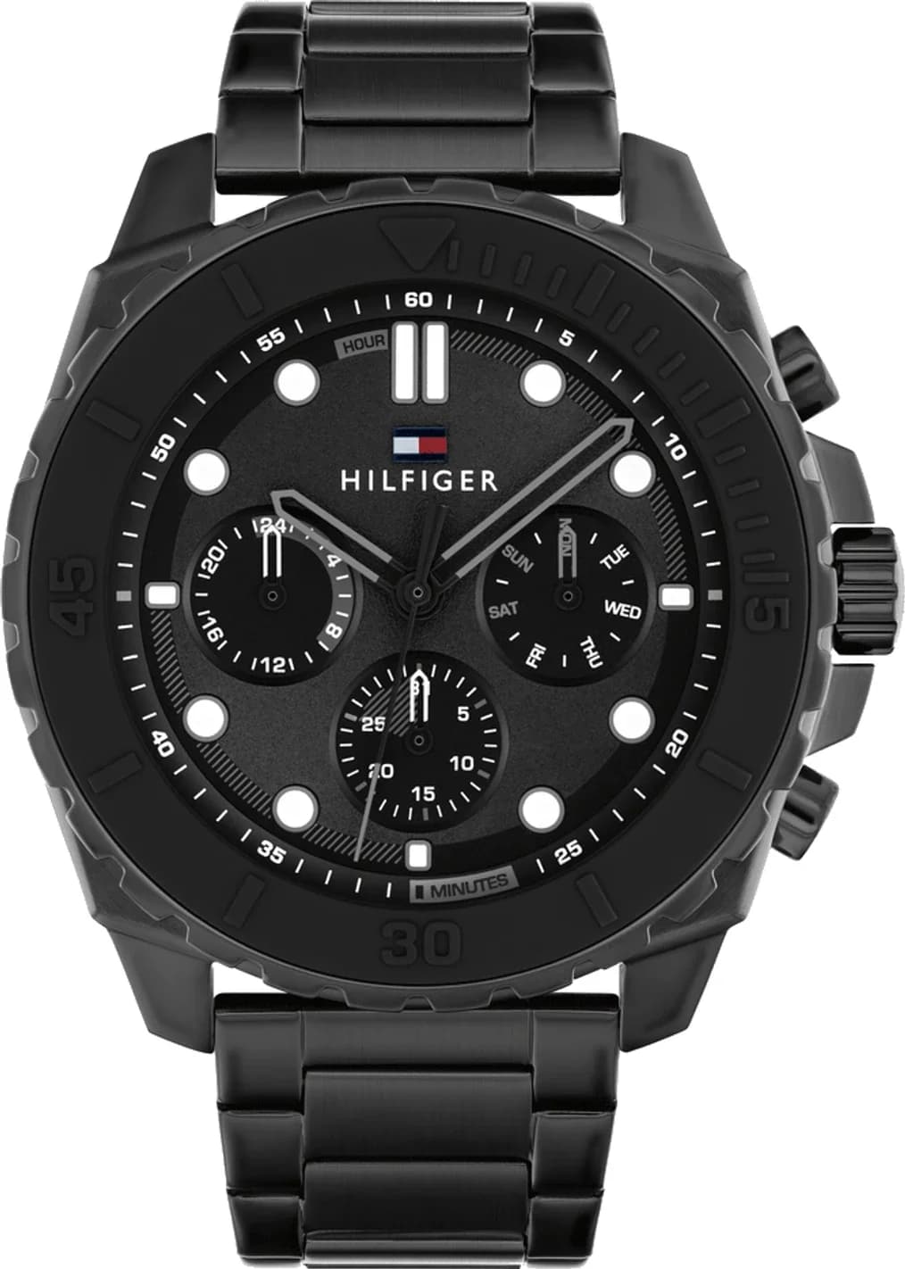 Montre Tommy Hilfiger 1710690 homme cadran noir bracelet acier