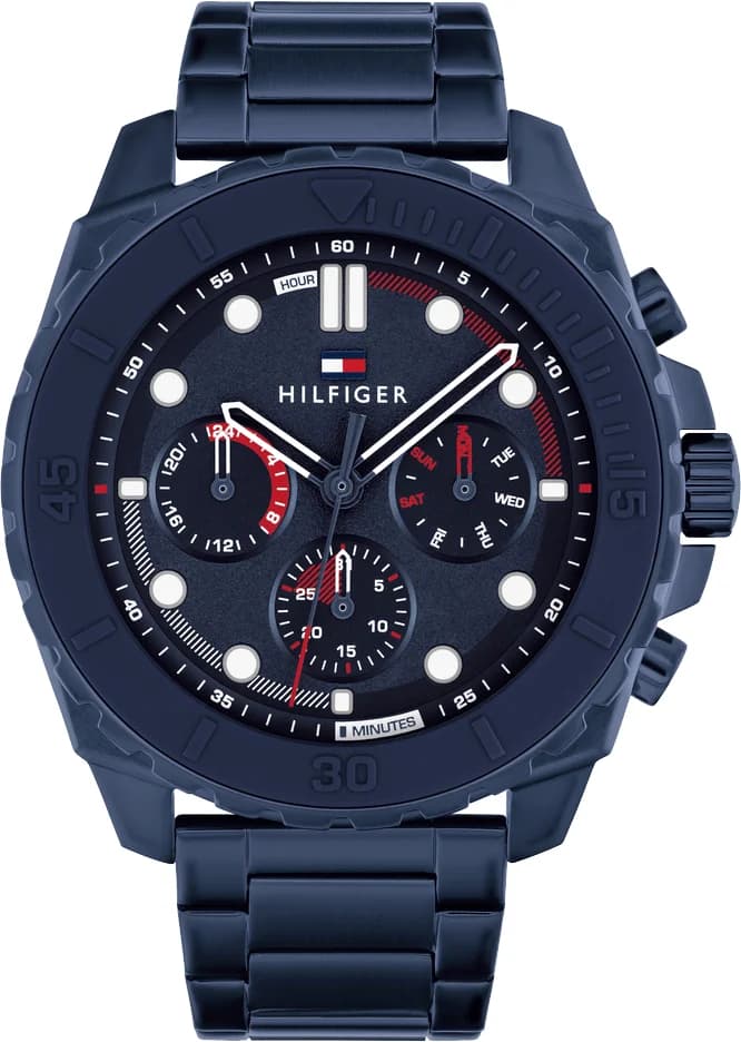 Montre Tommy Hilfiger 1710691 homme cadran bleu bracelet acier