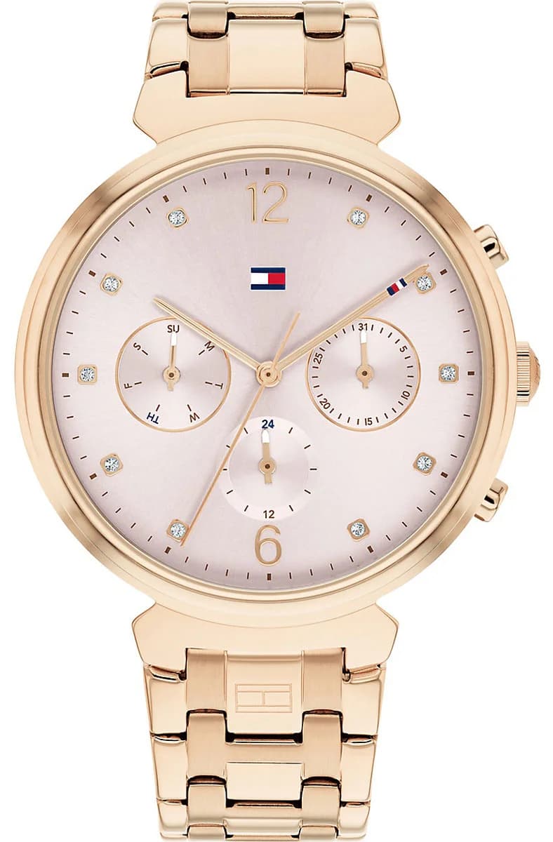 Montre Tommy Hilfiger 1782345 femme cadran or rose bracelet acier