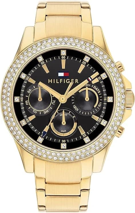 Montre Tommy Hilfiger 1782676 femme cadran noir bracelet acier