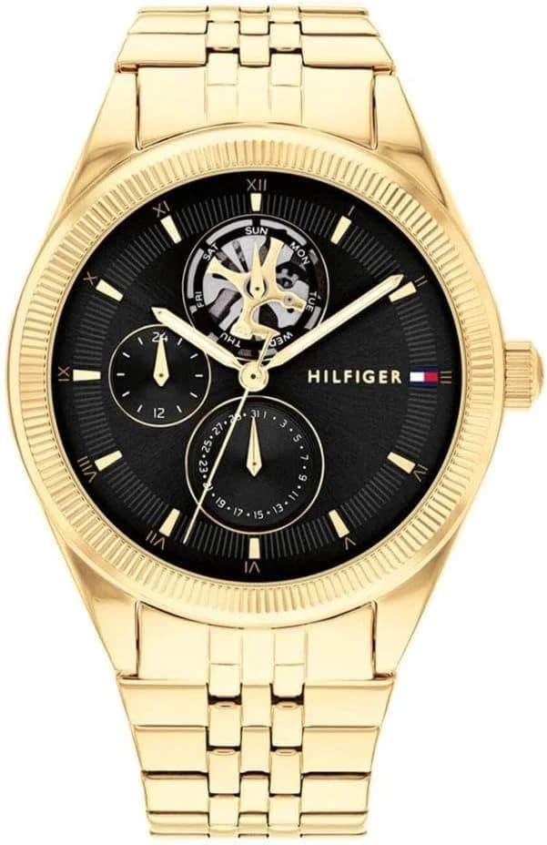 Montre Tommy Hilfiger 1782717 femme cadran noir bracelet acier