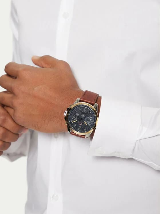 Montre Tommy Hilfiger 1791561 Decker avec bracelet en cuir marron vue 4