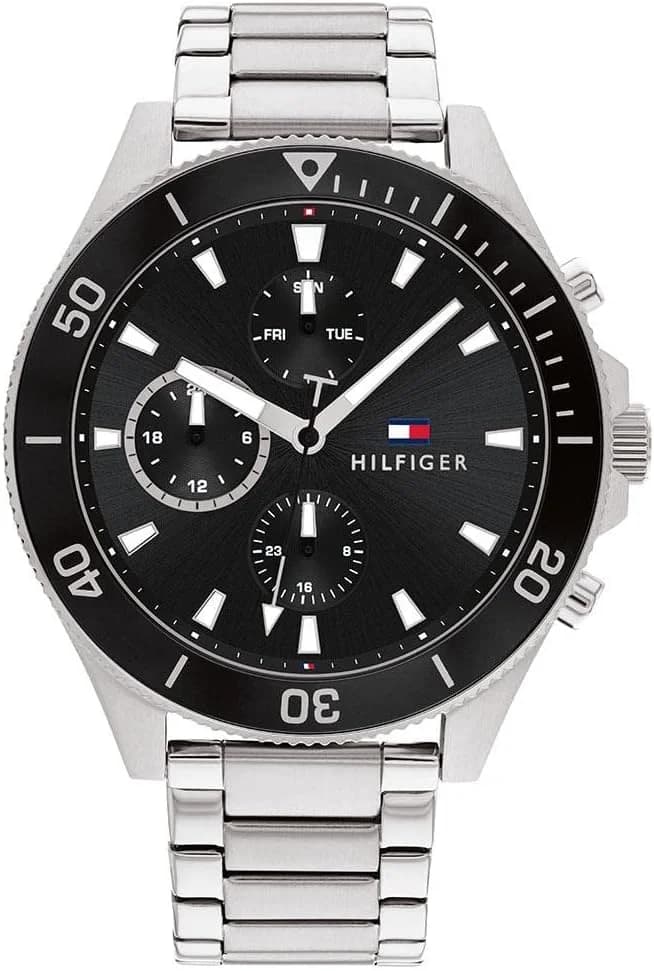 Montre Tommy Hilfiger 1791916 homme cadran noir bracelet acier