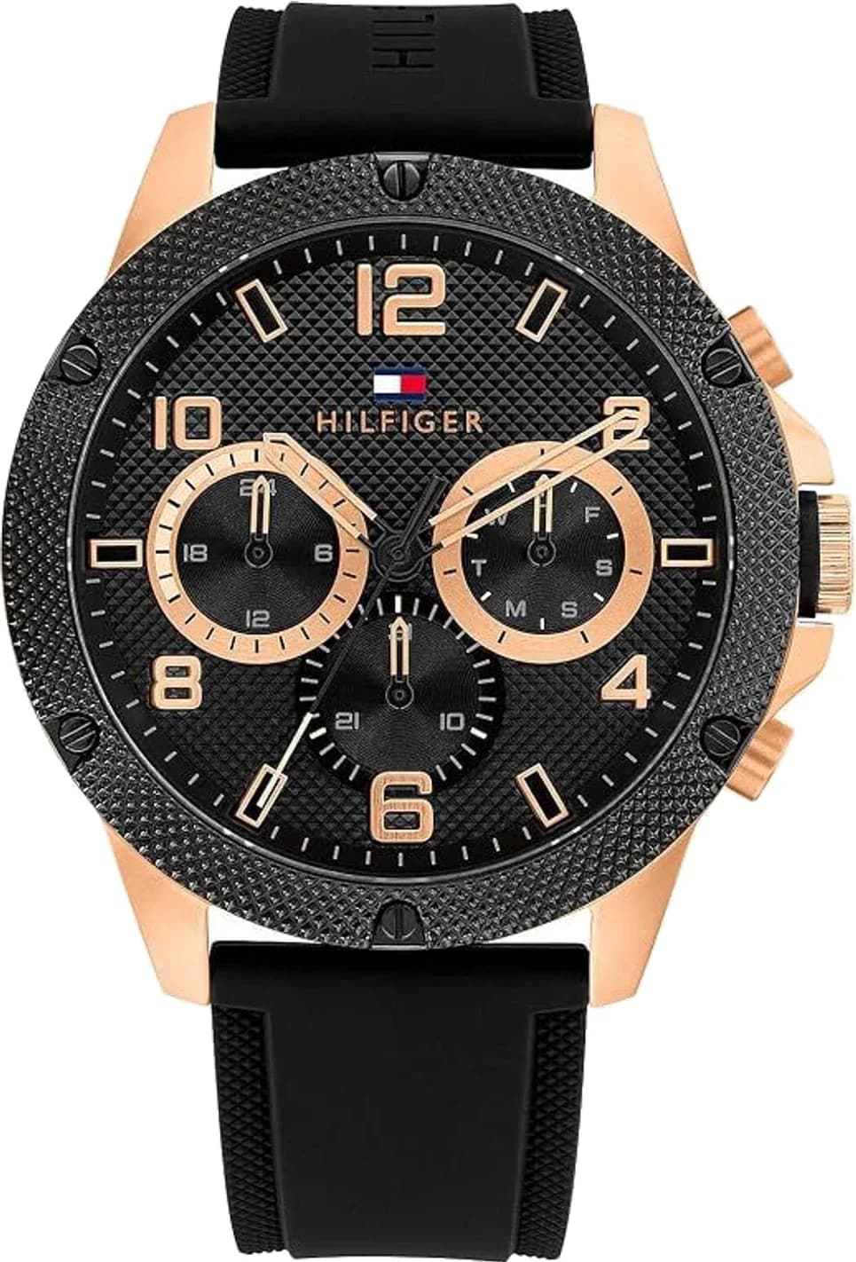Montre Tommy Hilfiger 1792028 homme cadran noir bracelet silicone