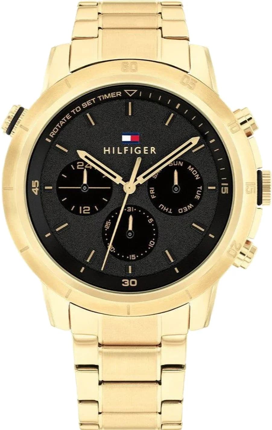 Montre Tommy Hilfiger 1792109 homme cadran noir bracelet acier