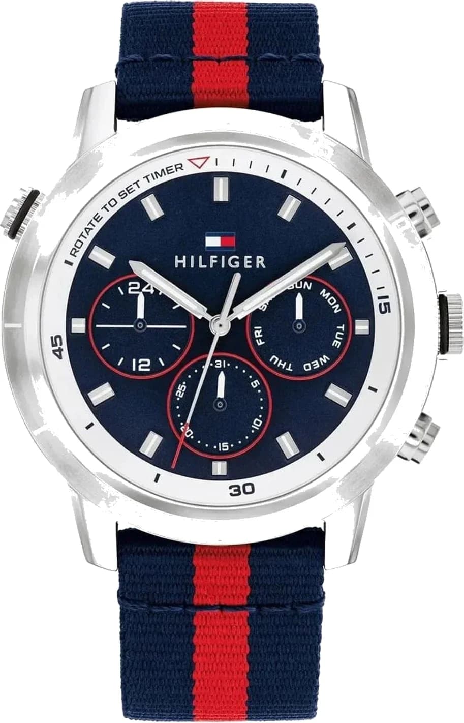Montre Tommy Hilfiger 1792124 homme cadran bleu bracelet nylon