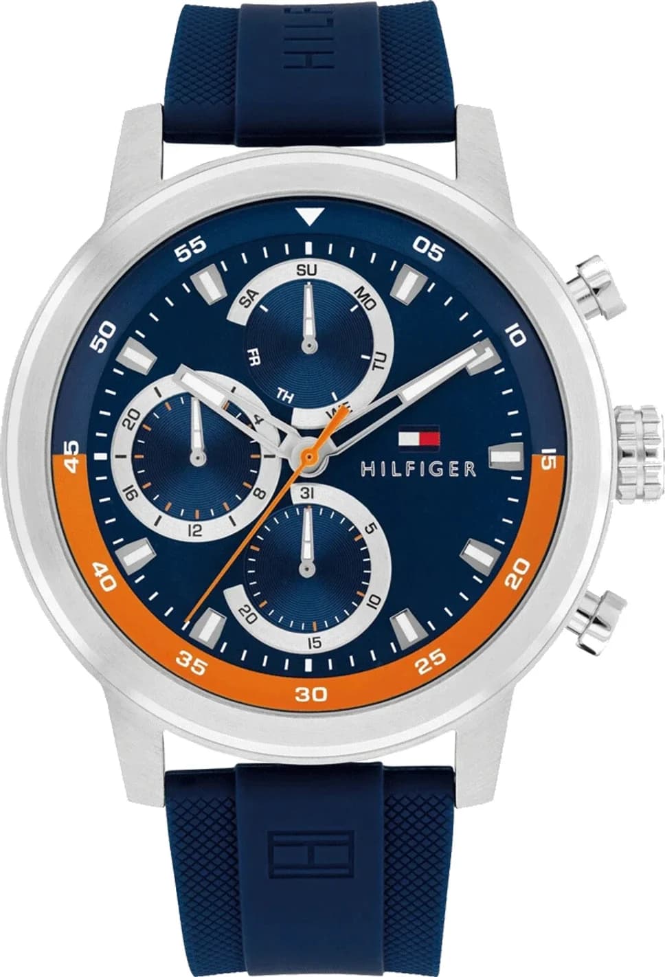 Montre Tommy Hilfiger 1792177 homme cadran bleu bracelet silicone