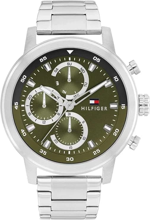 Montre Tommy Hilfiger 1792180 homme cadran vert bracelet acier