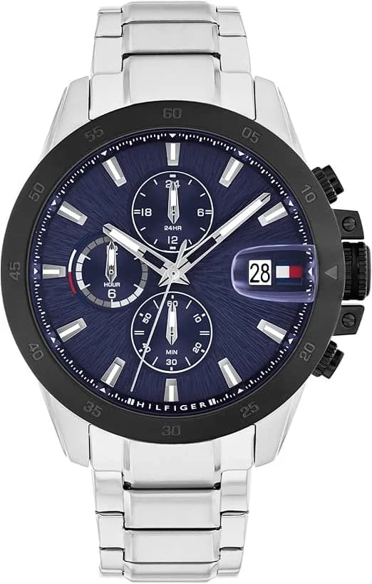 Montre Tommy Hilfiger 1792198 homme cadran bleu bracelet acier