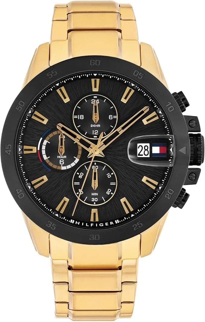 Montre Tommy Hilfiger 1792199 homme cadran noir bracelet acier