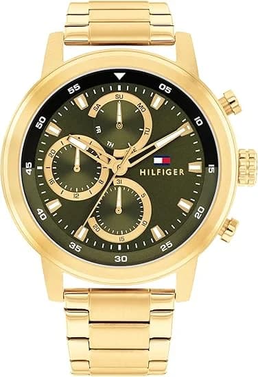 Montre Tommy Hilfiger 1792216 homme cadran vert bracelet acier