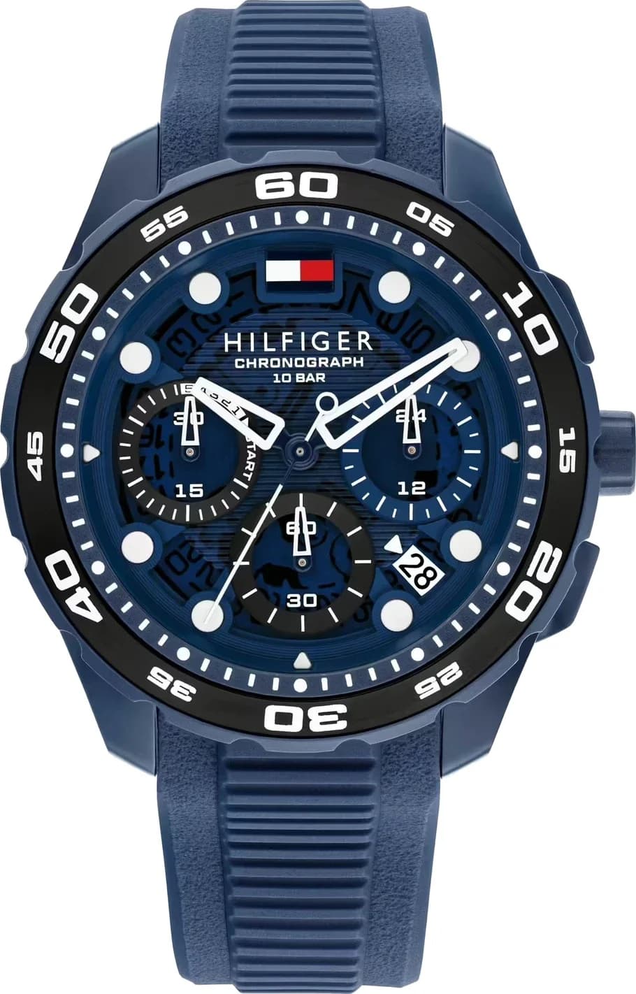 Montre Tommy Hilfiger 1792232 homme cadran bleu bracelet silicone