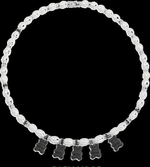 APM Monaco AC6894M-M montre unisexe, ras-de-cou motif oursons avec perles unisexe