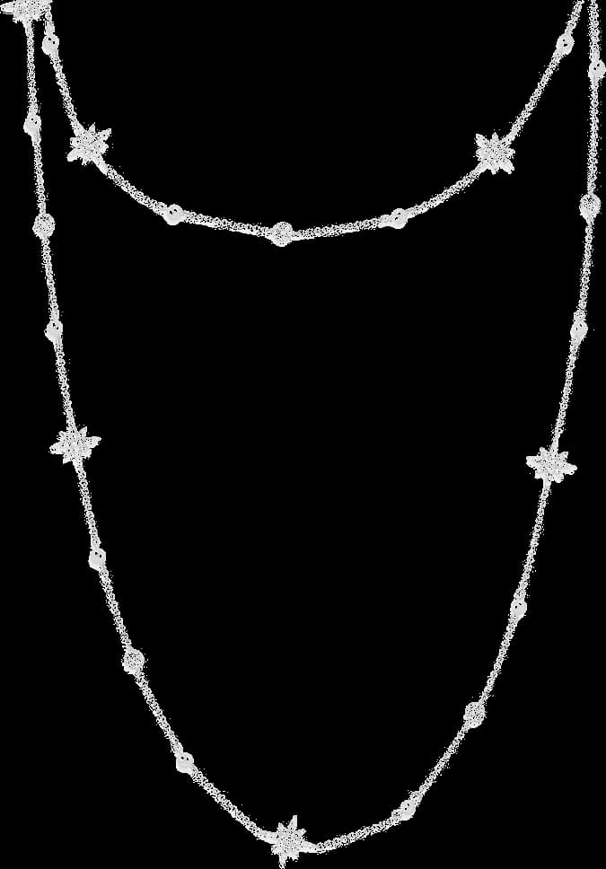 APM Monaco AC5973XPL montre femme, collier versatile chaîne perles météorites argent