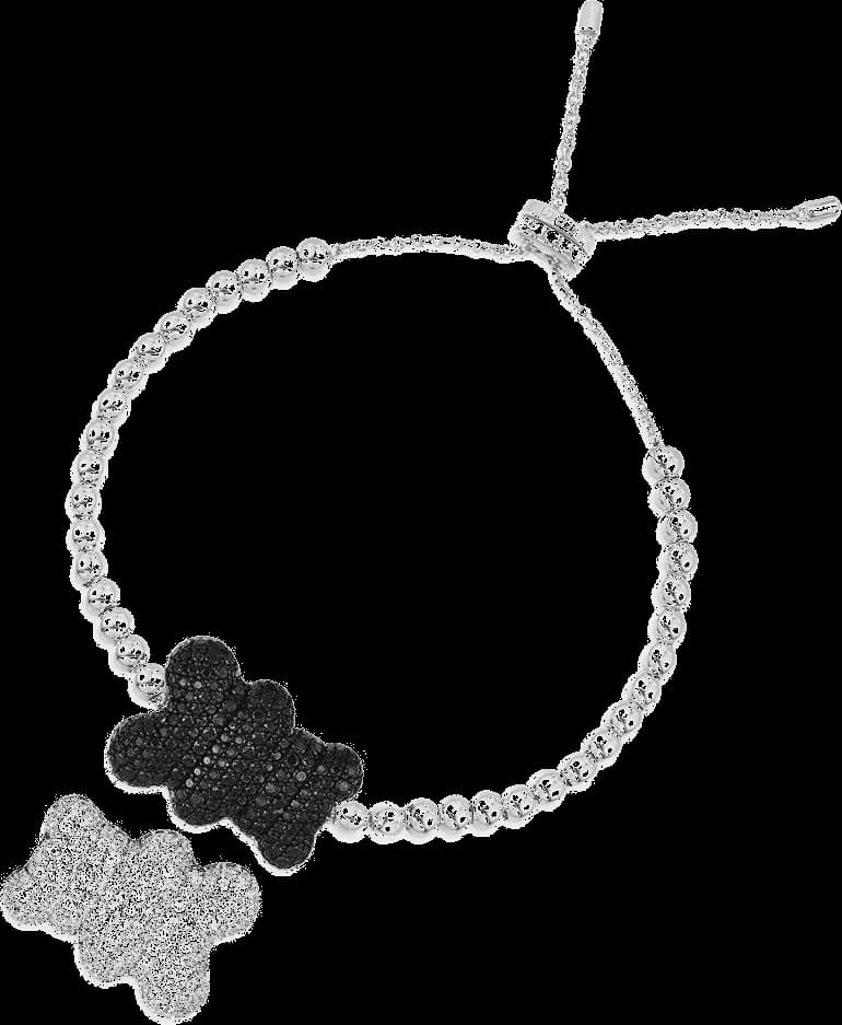 APM Monaco AB4858XBZ montre unisexe, bracelet ajustable ours Yummy Bear Mood argent