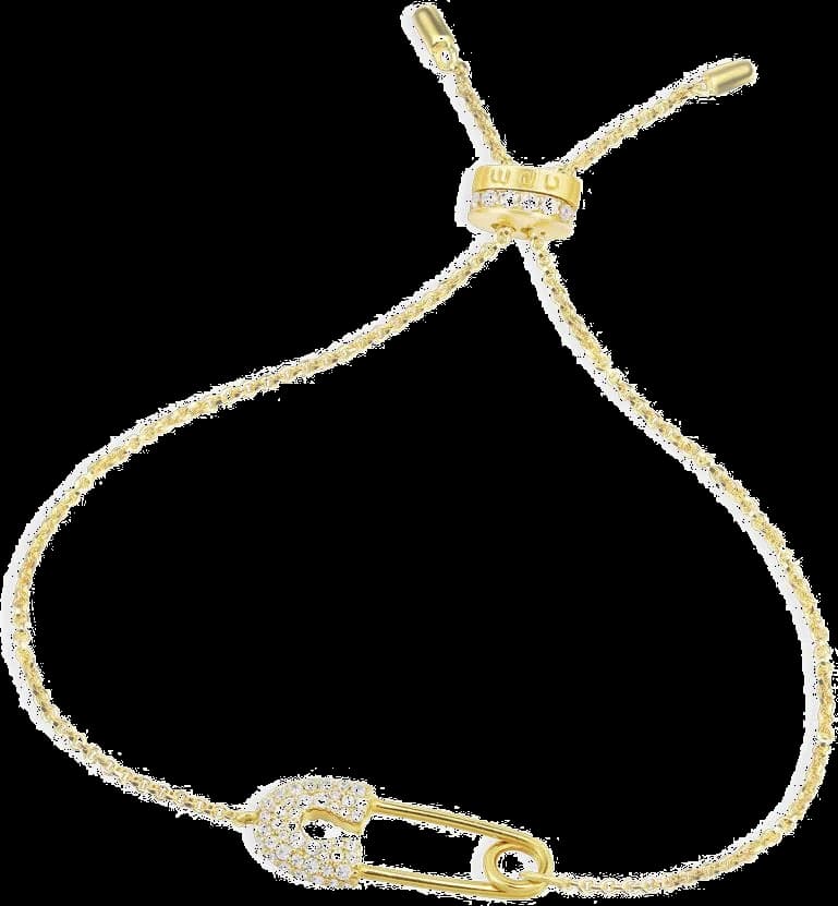 APM Monaco AB4094OXY montre femme, bracelet épingle cristaux blancs or jaune